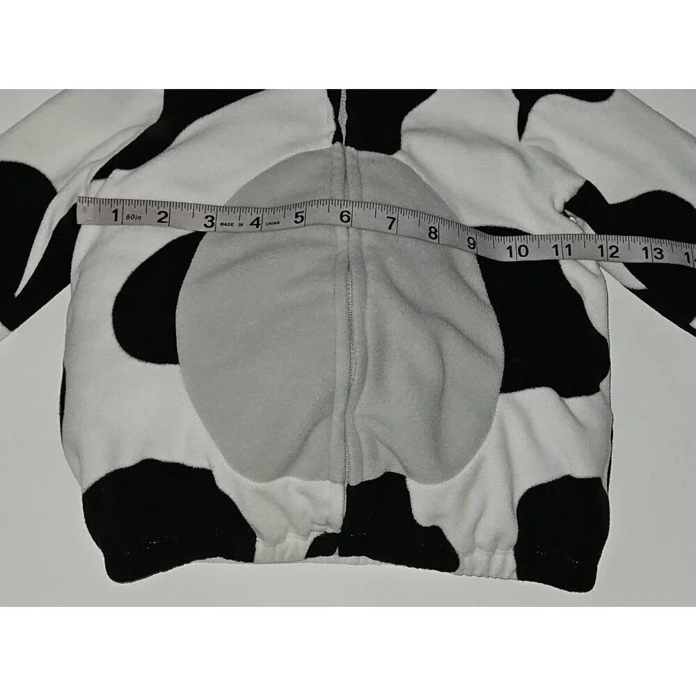 Carter's Black White Cow Halloween Costume Baby 12 Months Hooded JACKET ONLY